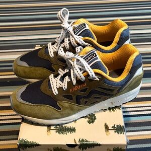 Karhu Legacy 96 Olive and Navy Sneakers